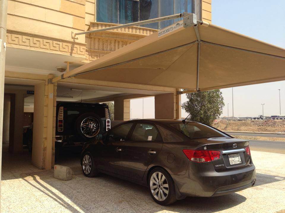 ارشادات تركيب مظلات سيارات امام البيت