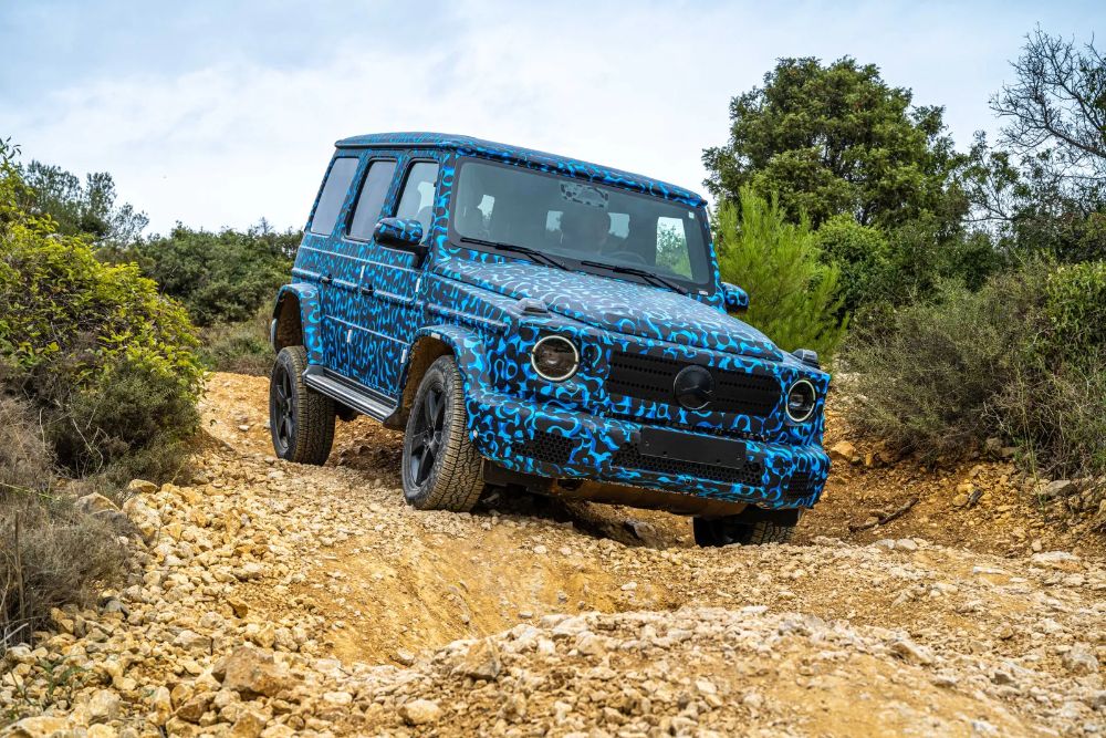 مرسيدس جي كلاس الكهربائية في لقطات تجسسية