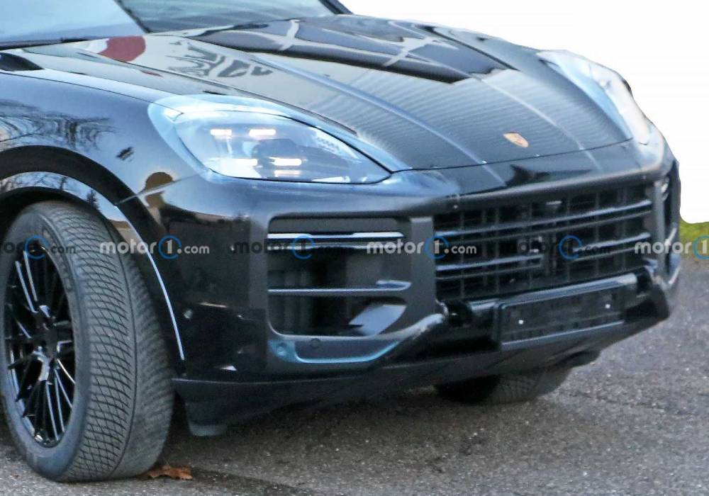 صور تجسس سيارة بورشه كايين من الأمام