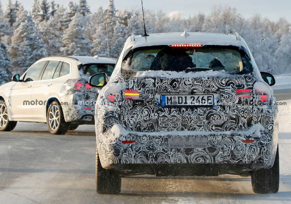 صور تجسسية بي ام دبليو iX3 الجديد من الخلف