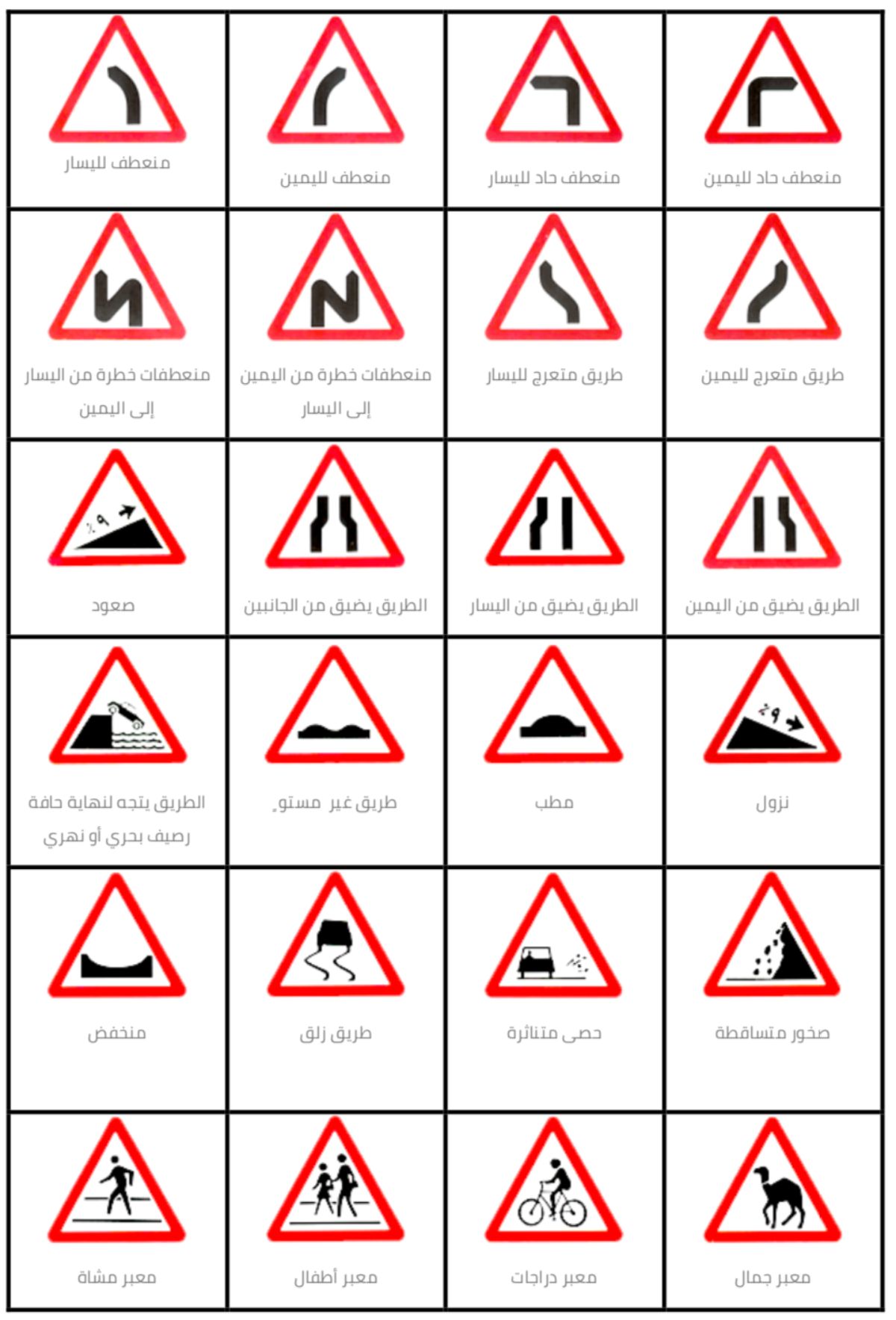 في السعودية المرور اشارات اختبار اشارات