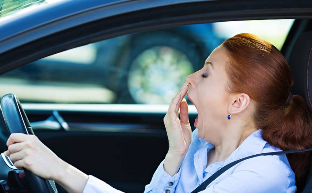 النوم أثناء القيادة