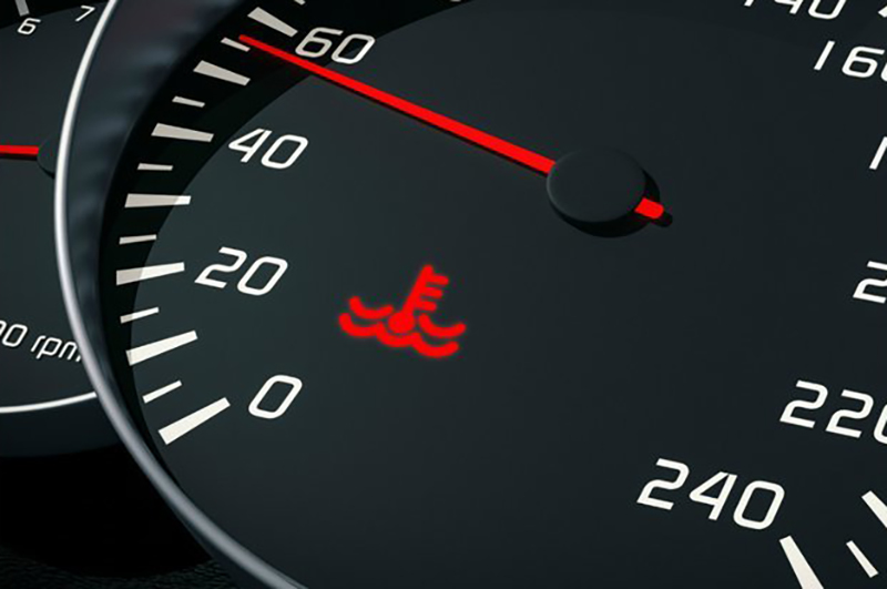 ضوء درجة حرارة المحرك