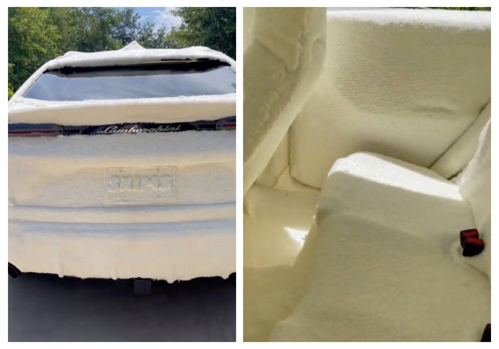 كيم كارداشيان تحول سيارة لامبورجيني اوروس لما يشبه شاحنة فيلم كوميدي صورة 4