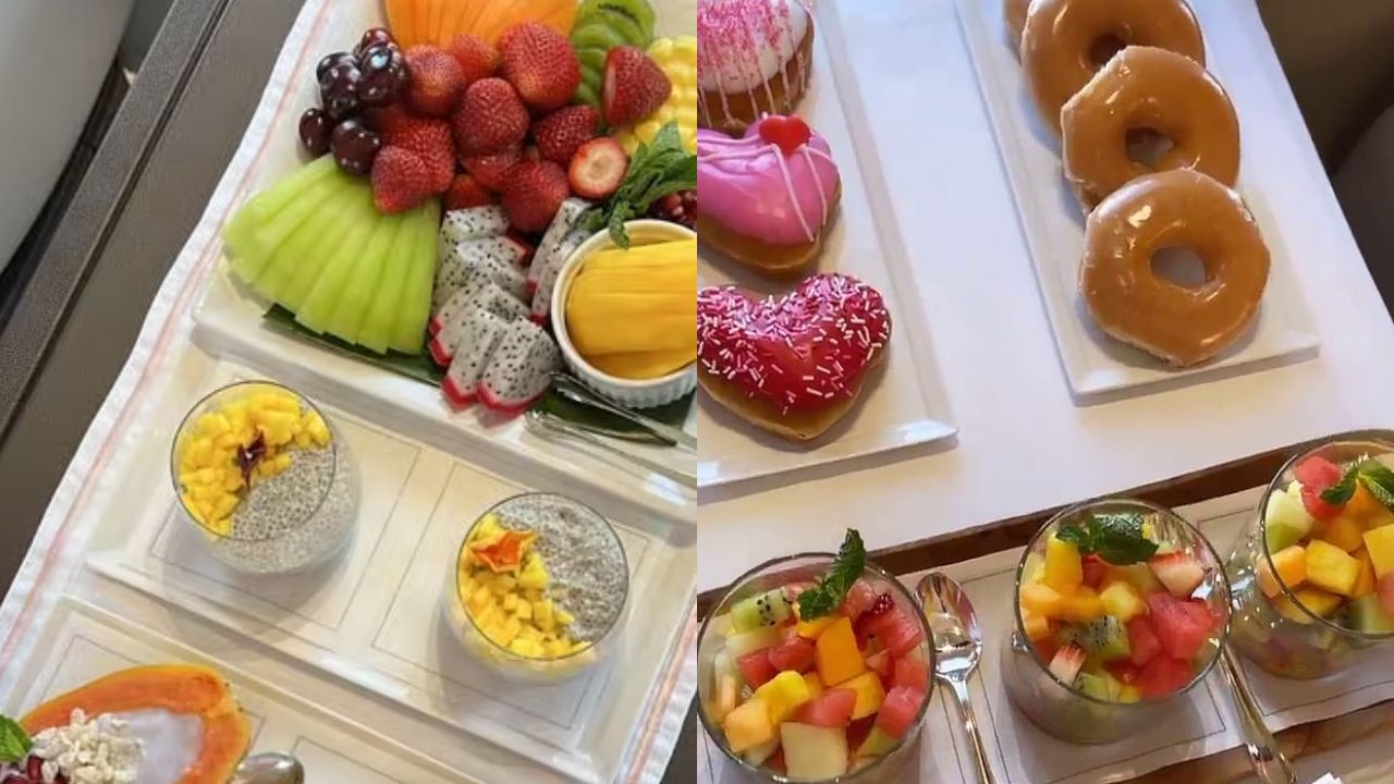 الطعام في طائرة كايلي جينر