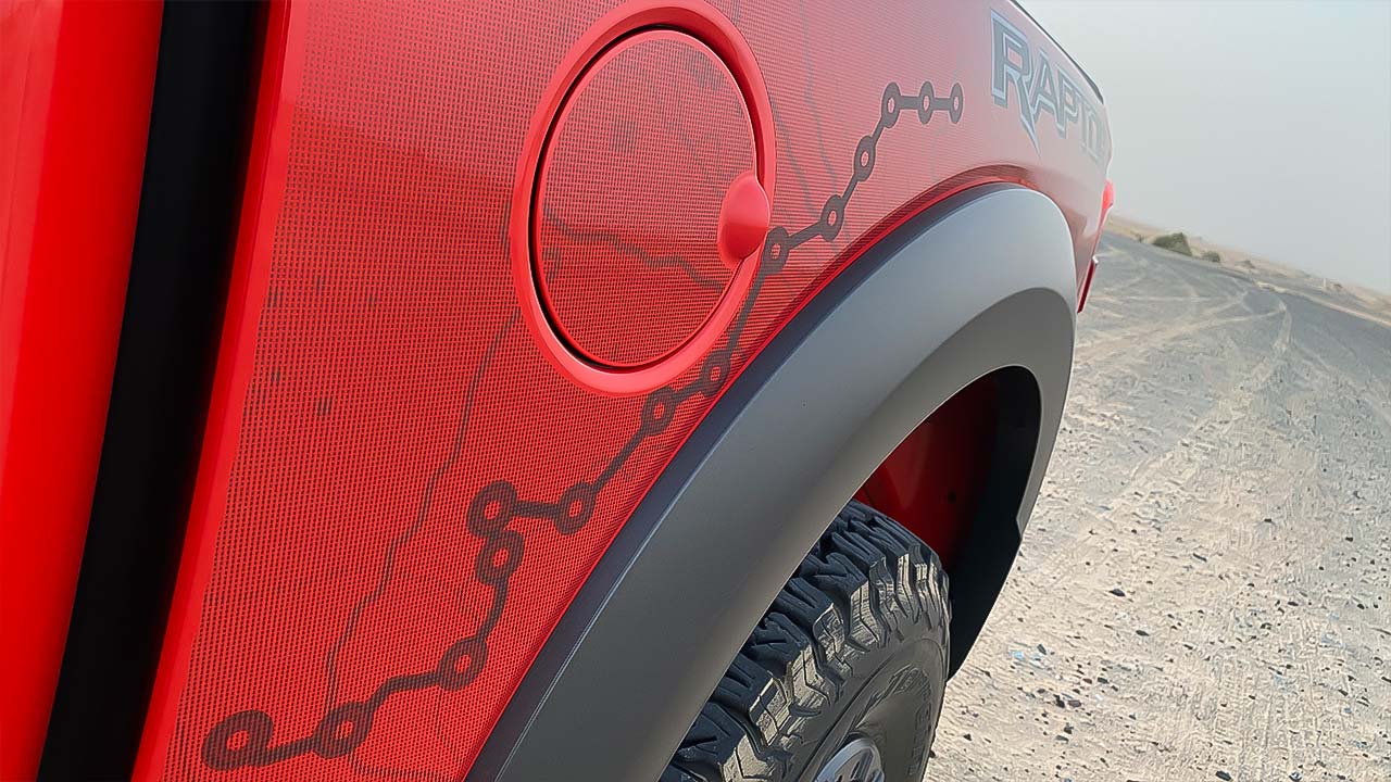 الخريطة على فورد رابتور اف 150