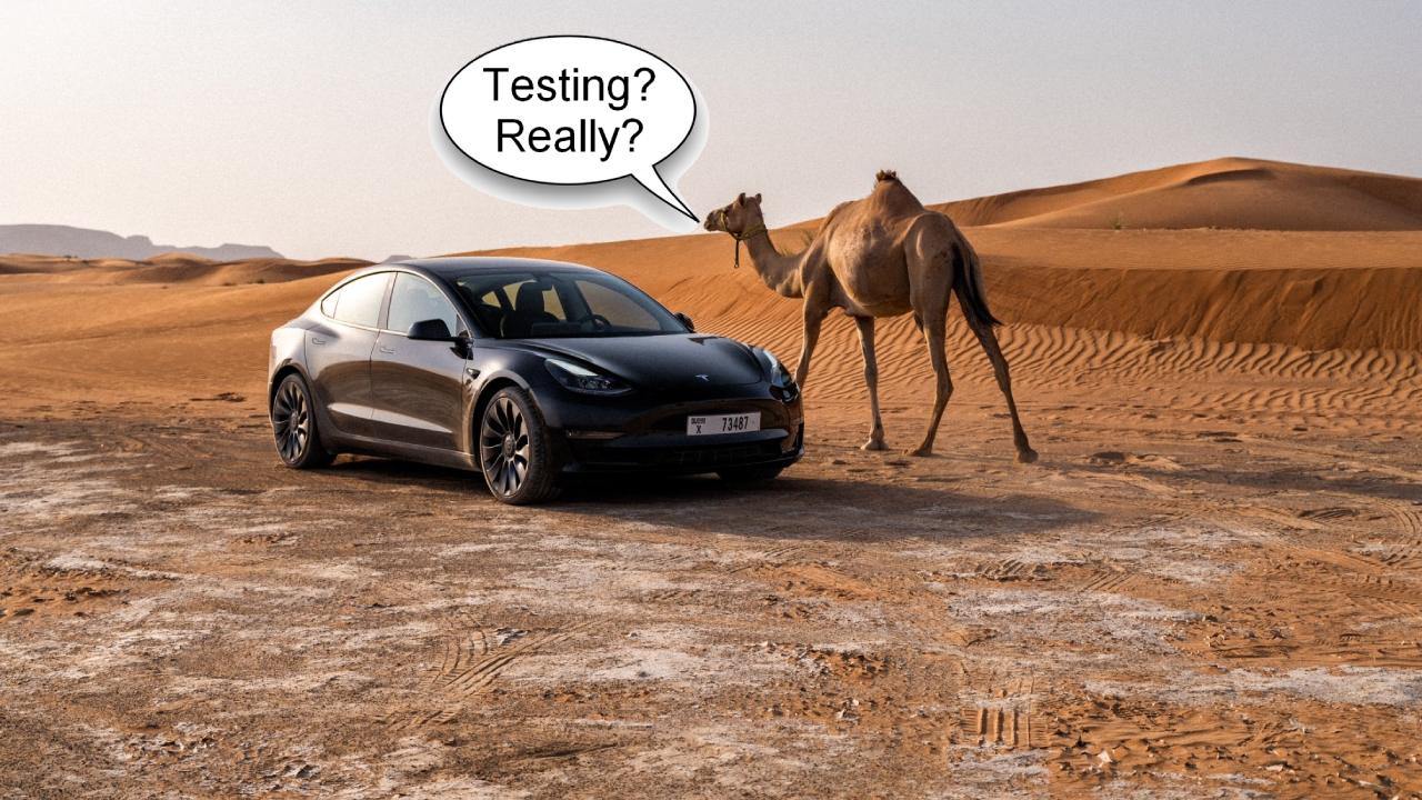 اختبار تسلا المثير للجدل في الصحراء