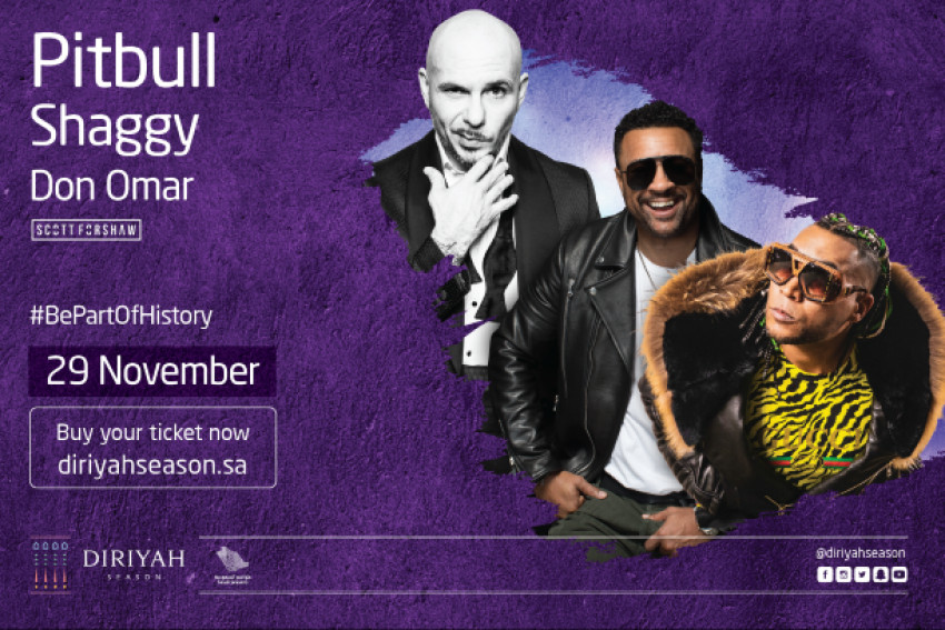 Diriyah Season brings Pitbull, Shaggy + Don Omar   29th Nov M
